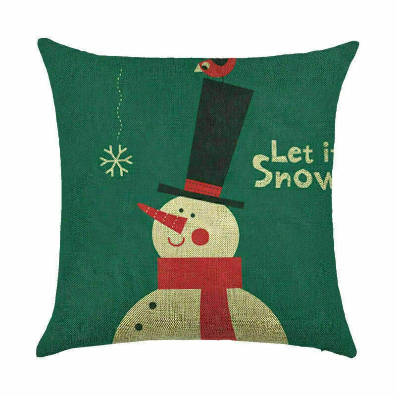 Pillow Christmas Case Sofa Car Throw Home Cover Cushion Decor Santa