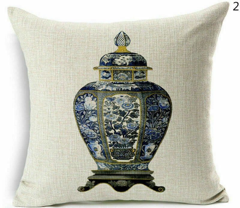 Decor Cushion Throw Cover Case Sofa Dog Cartoon Home Peacock