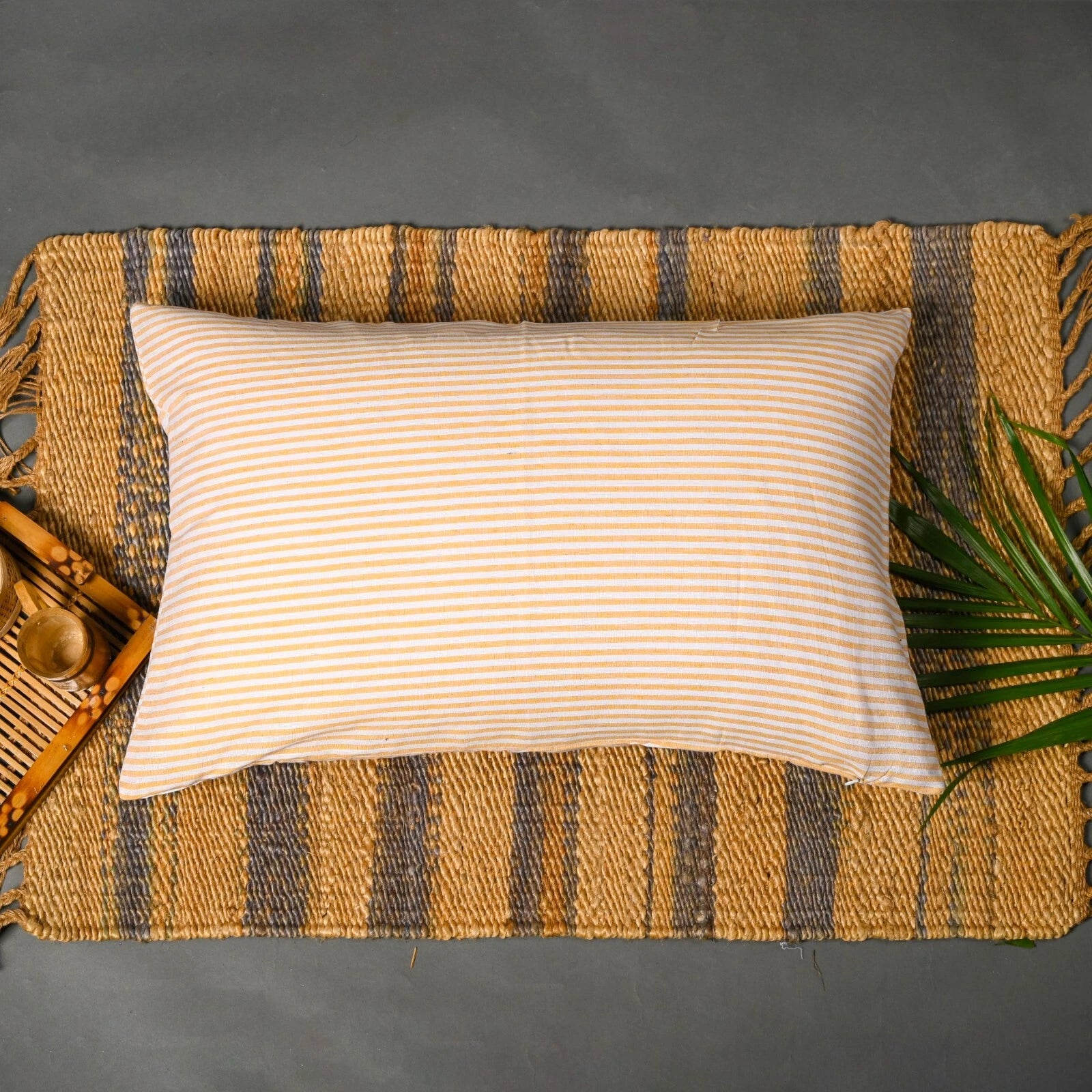 Cotton Pillow Case Cover Home Sofa Bad Decor Striped Throw Cushion Cover-18x28