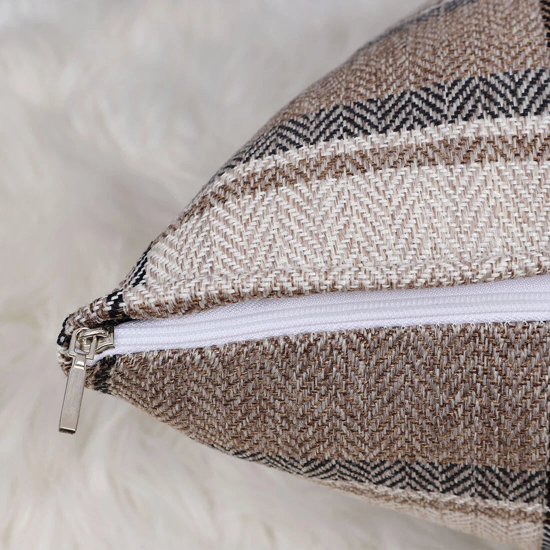 2PCS Buffalo Check Plaid Throw Pillow Case Sofa Waist Cushion Cover Home Bedding