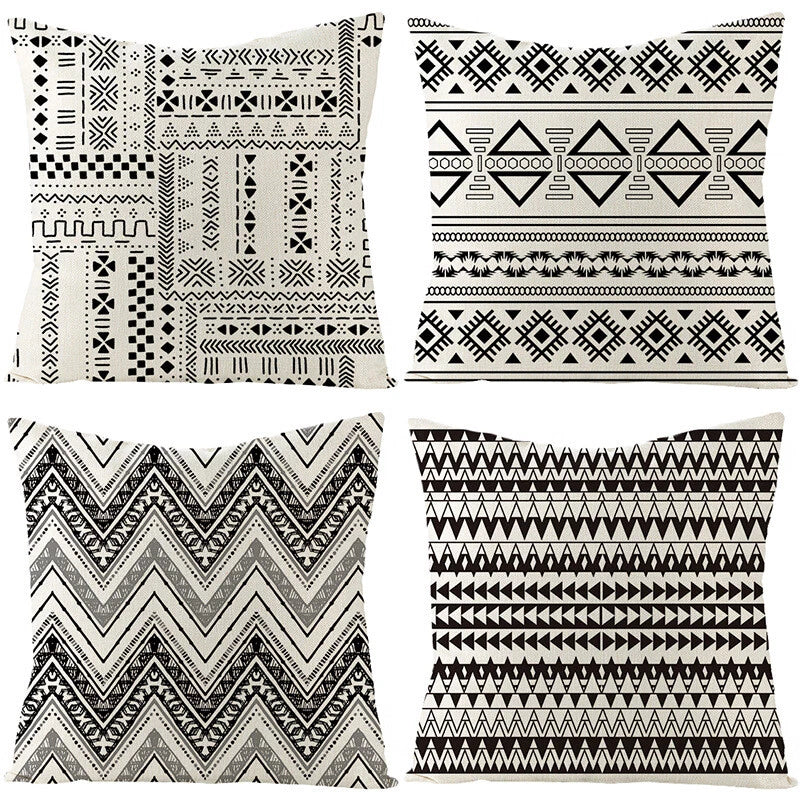 UK 4PCS SET POLYESTER CUSHION COVER PILLOW CASE HOME SOFA DECOR