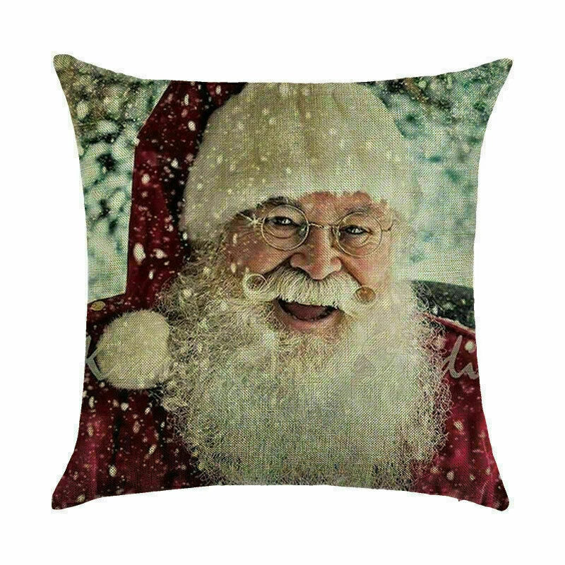 Pillow Christmas Case Sofa Car Throw Home Cover Cushion Decor Santa