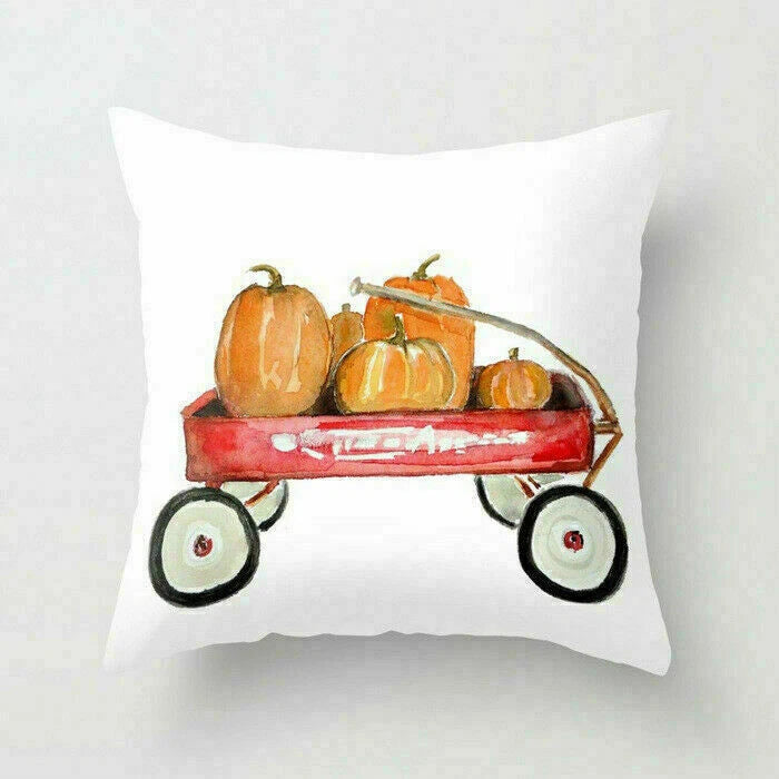 18inch Halloween Pumpkin Pillow Case Waist Throw Home Cover Sofa Cushion Decor