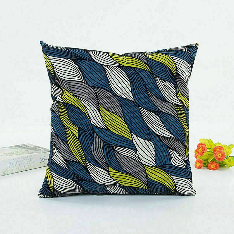 Decor Cushion Waist Cover Sofa Geometric Case Patterns Home Pillow