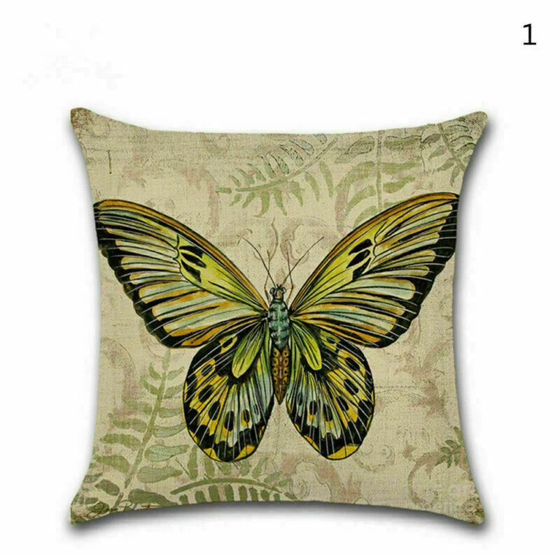 Decor Cushion Throw Cover Case Sofa Butterfly 18" Home Cute