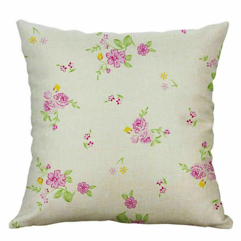 Decor case sofa pillow cover Floral cushion waist Home 18'' Retro