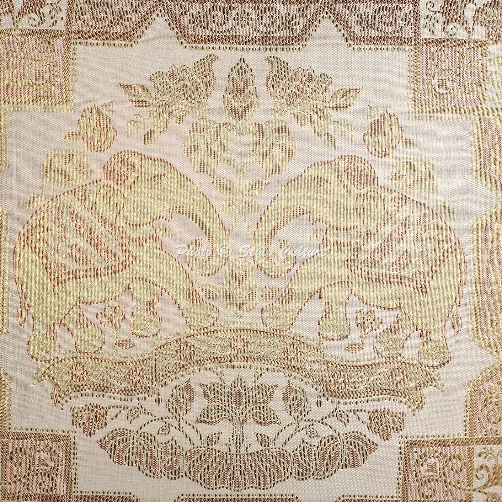 Brocade Jacquard Cushion Cover Elephant Pillow Case Hippie Gypsy Home Decor