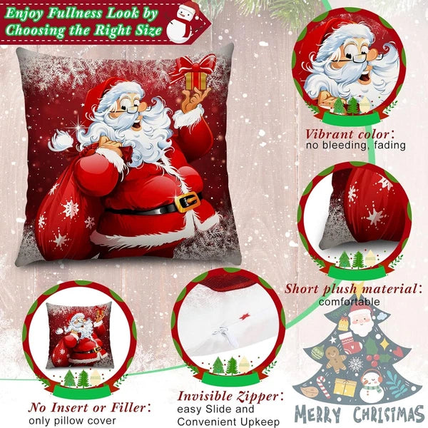 18"x18" Christmas Pillow Covers Cushion Covers Decoration Holiday Decor for Sofa