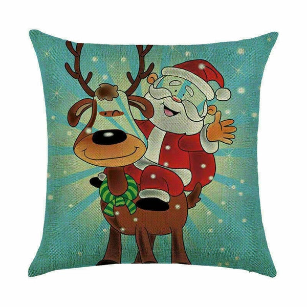 Pillow Christmas Case Sofa Car Throw Home Cover Cushion Decor Santa