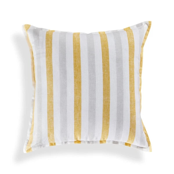 Solino Home Square Linen Pillow Cover for Cushion Couch, Sofa Bed, Santa Barbara