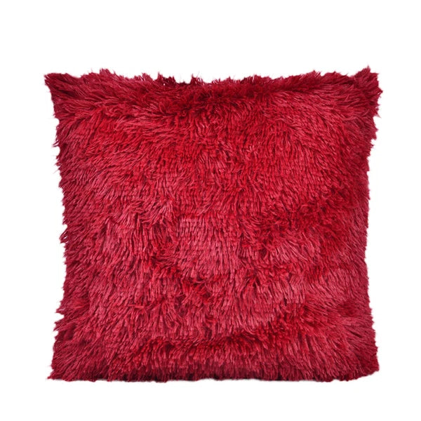 Soft Velvet Solid Cushion Cover Home Office Bed Sofa Car Throw Pillow Case 17’’