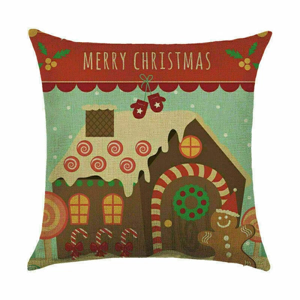 Pillow Christmas Case Sofa Car Throw Home Cover Cushion Decor Santa