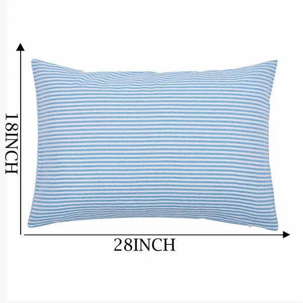 Cotton Pillow Case Cover Home Sofa Bad Decor Striped Throw Cushion Cover-18x28