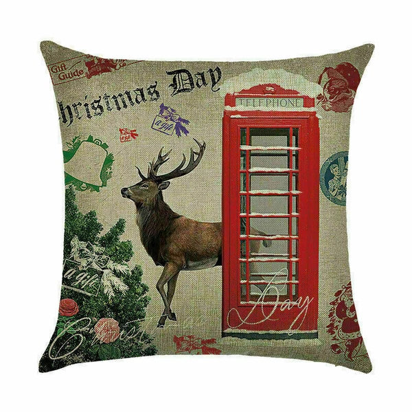 Pillow Christmas Case Sofa Car Throw Home Cover Cushion Decor Santa