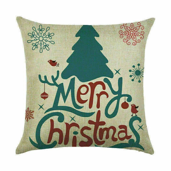 Pillow Christmas Case Sofa Car Throw Home Cover Cushion Decor Santa