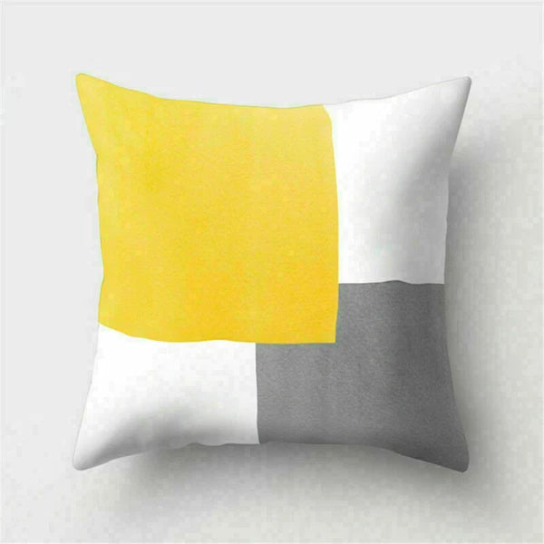 Yellow Pillow Case Sofa Car Cover Cushion Decor Waist Throw Home