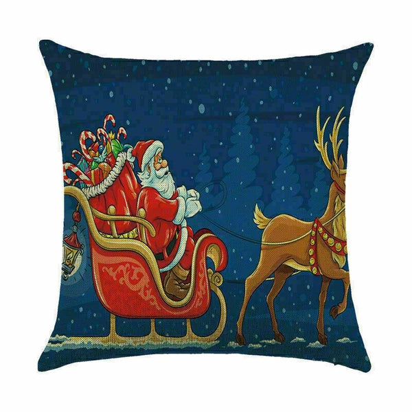 Pillow Christmas Case Sofa Car Throw Home Cover Cushion Decor Santa