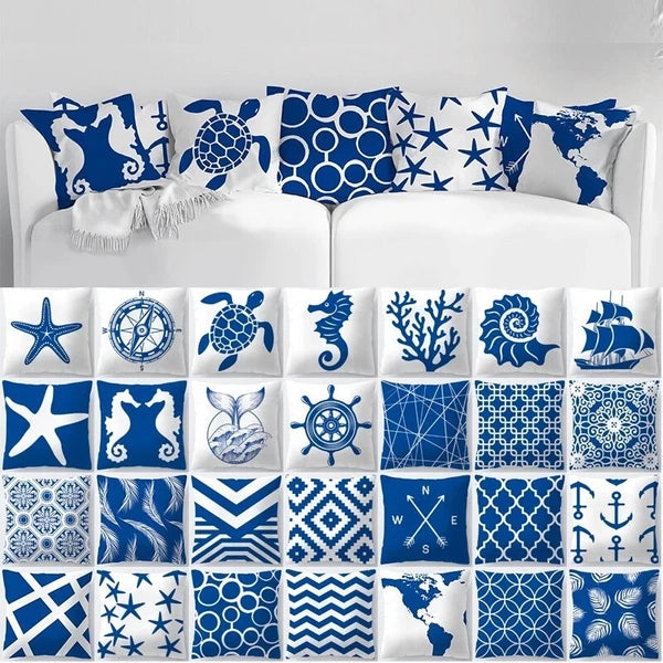 Sea Creatures Pillowcase Sofa Cushion Case Bed Pillow Home Dec Car Cushion Cover