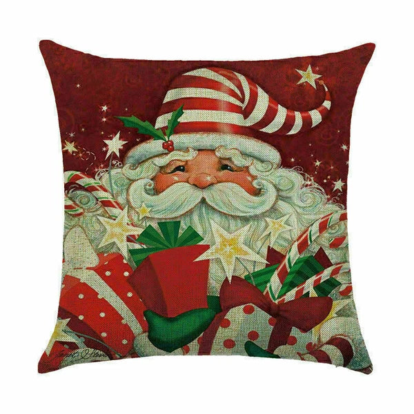 Pillow Christmas Case Sofa Car Throw Home Cover Cushion Decor Santa