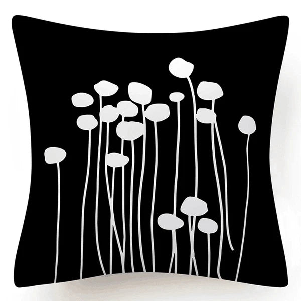 ⭐⭐18x18" Black White Throw PILLOW COVER 2-Sided Decorative Sofa Bed Cushion Case
