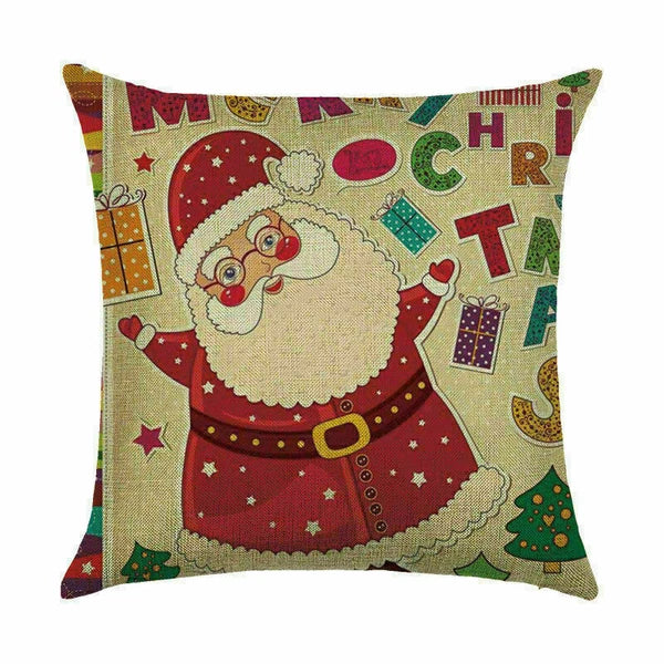 Pillow Christmas Case Sofa Car Throw Home Cover Cushion Decor Santa