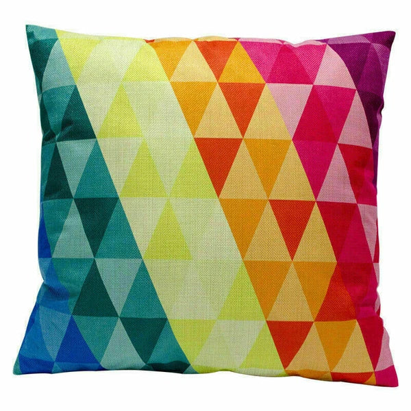 Cover Case Waist Pillow Cushion Home Geometric Sofa Triangle Decor