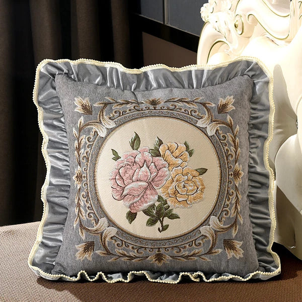 22x22in Jacquard Chenille Farbic Throw Pillow Covers Sofa Bed Cushion Cover Case