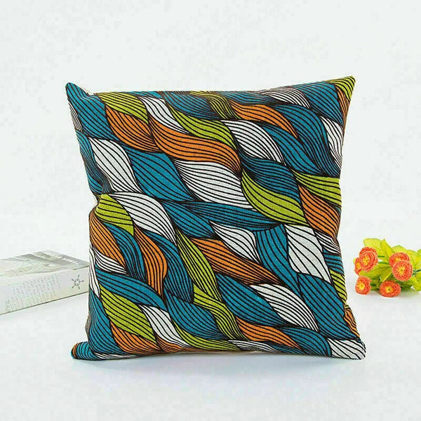 Decor Cushion Waist Cover Sofa Geometric Case Patterns Home Pillow