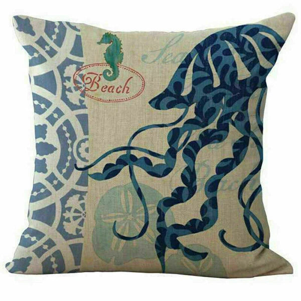 Covers Cushion pillowcases Sofa Animal Ocean Cotton Sea Beach pillow Style
