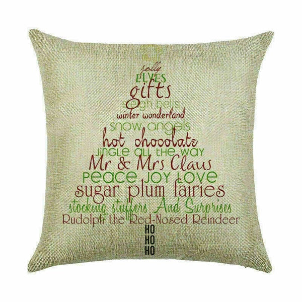 Pillow Christmas Case Sofa Car Throw Home Cover Cushion Decor Santa