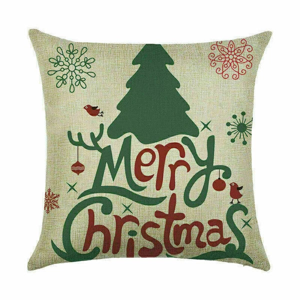 Pillow Christmas Case Sofa Car Throw Home Cover Cushion Decor Santa