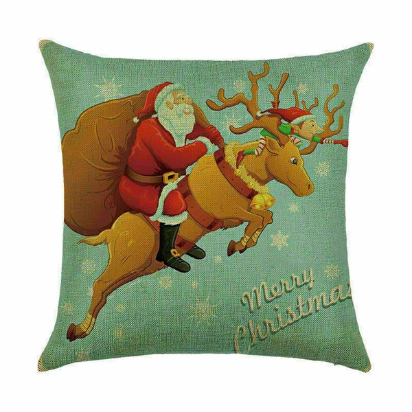 Pillow Christmas Case Sofa Car Throw Home Cover Cushion Decor Santa