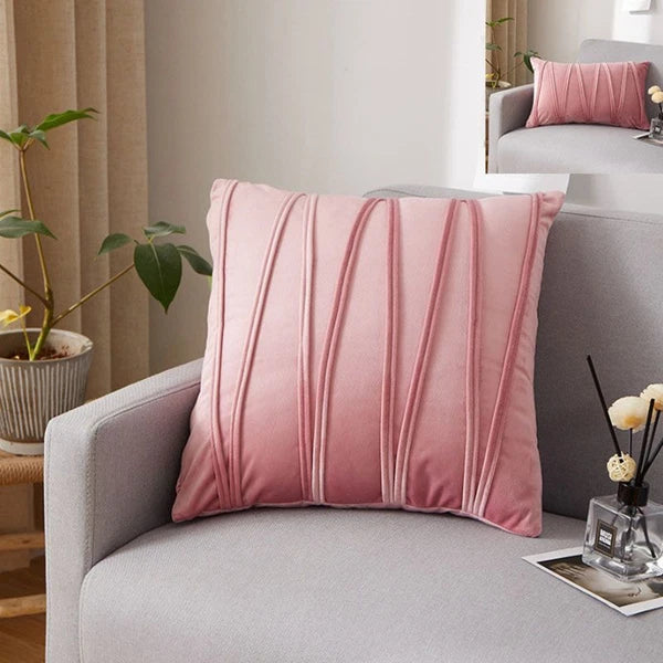 V Line Throw Pillow Covers – 4 Pack Decorative Cushion Cases for Sofa & Bed
