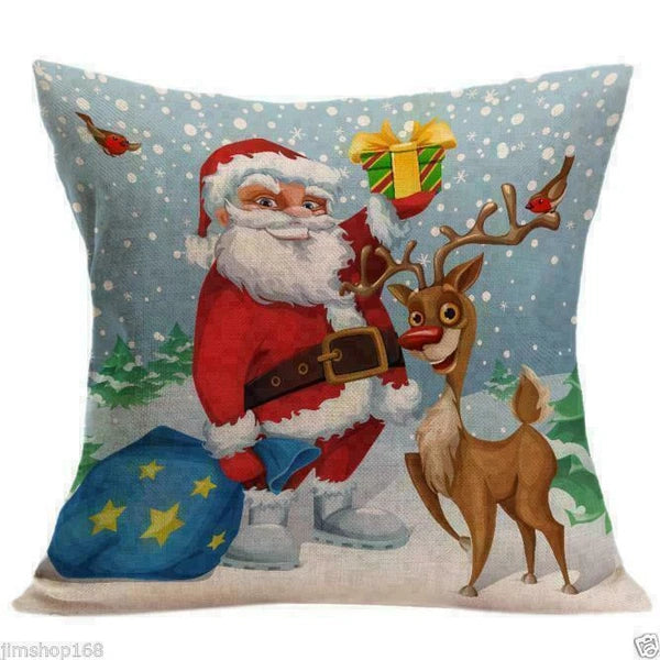 Cover Home NEW Decor Waist Pillow Case Cushion Sofa Christmas
