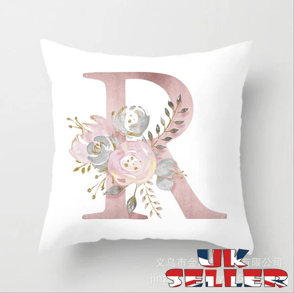 New UK LETTER POLYESTER CUSHION COVER PILLOW CASE WAIST THROW HOME SOFA DECOR