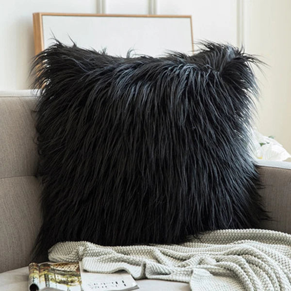 Soft  Faux Fur Fluffy Pillow Case Plush Cushion Cover Throw Sofa Bed Home Decor