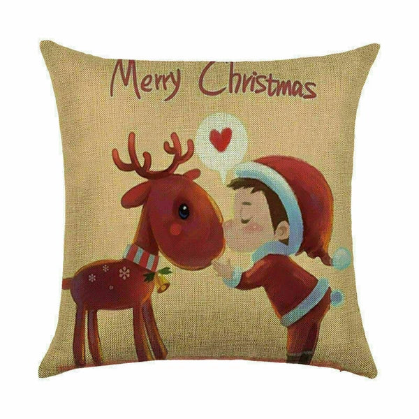 Pillow Christmas Case Sofa Car Throw Home Cover Cushion Decor Santa