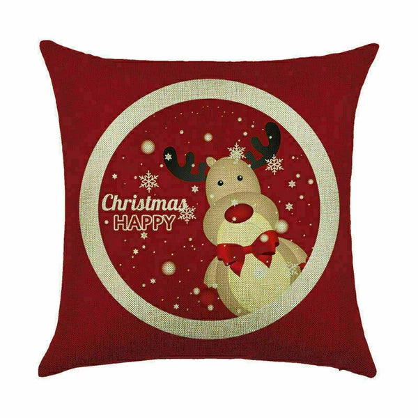Pillow Christmas Case Sofa Car Throw Home Cover Cushion Decor Santa
