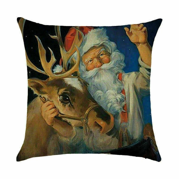 Pillow Christmas Case Sofa Car Throw Home Cover Cushion Decor Santa