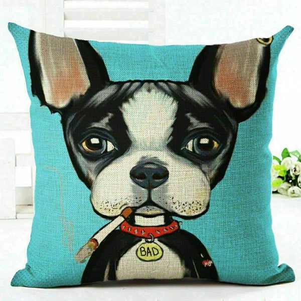 Square Throw Cushion Home Pillow Lovely Dogs Sofa Cover Decor