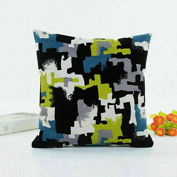 Decor Cushion Waist Cover Sofa Geometric Case Patterns Home Pillow