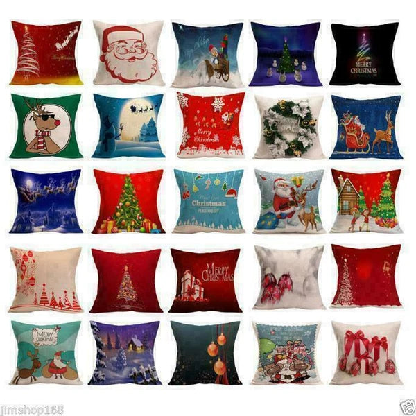 Cover Home NEW Decor Waist Pillow Case Cushion Sofa Christmas