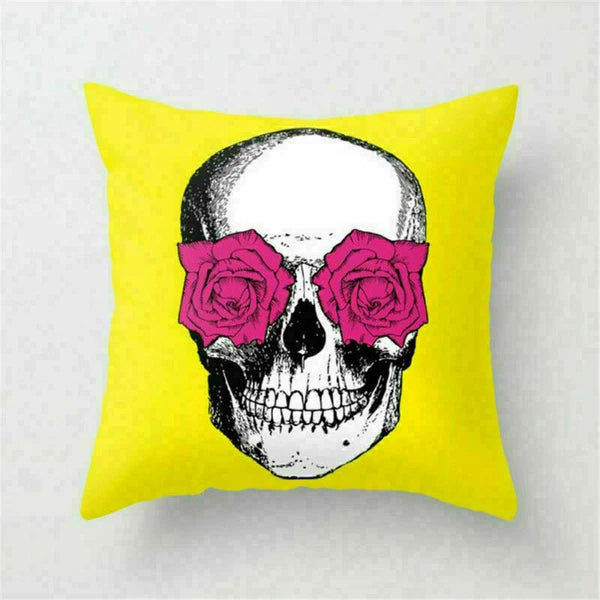 Yellow Pillow Case Sofa Car Cover Cushion Decor Waist Throw Home