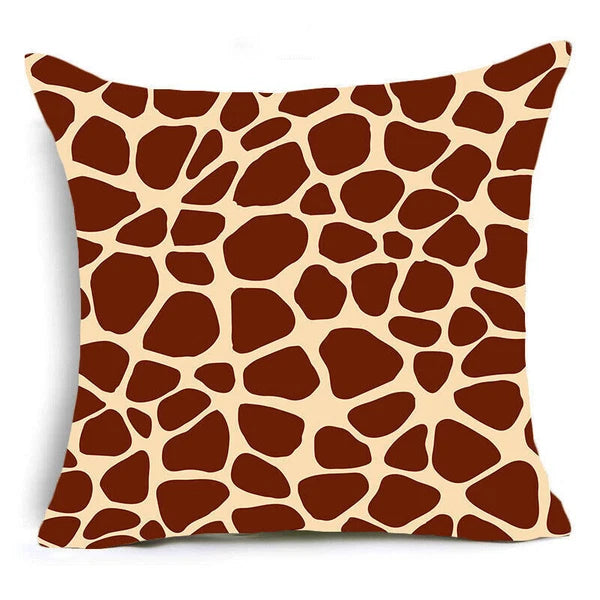 Zebra Pillow Square Fashion Cases Print Leopard Covers Animal Sofa Cushion Bed