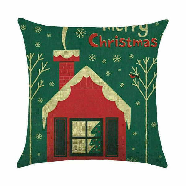 Pillow Christmas Case Sofa Car Throw Home Cover Cushion Decor Santa