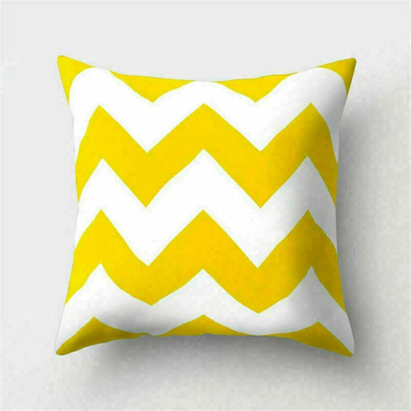 Yellow Pillow Case Sofa Car Cover Cushion Decor Waist Throw Home