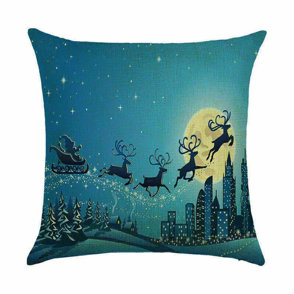 Pillow Christmas Case Sofa Car Throw Home Cover Cushion Decor Santa