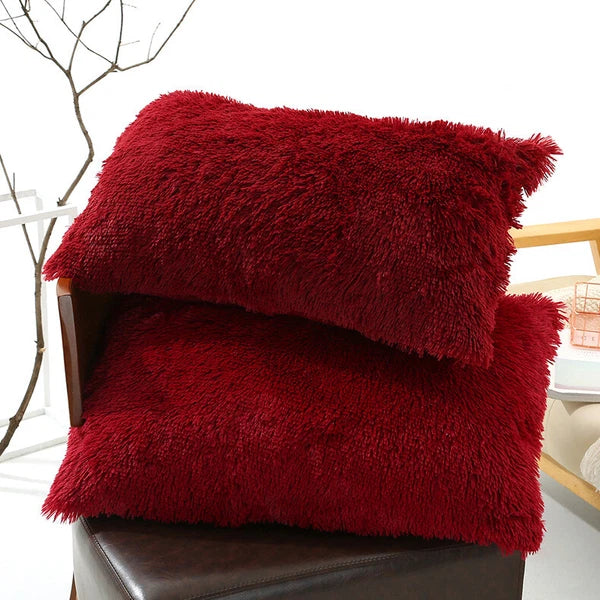 Faux Fur Fluffy Plush Throw Pillow Cases Shaggy Sofa Bed Cushion Cover 50x70cm