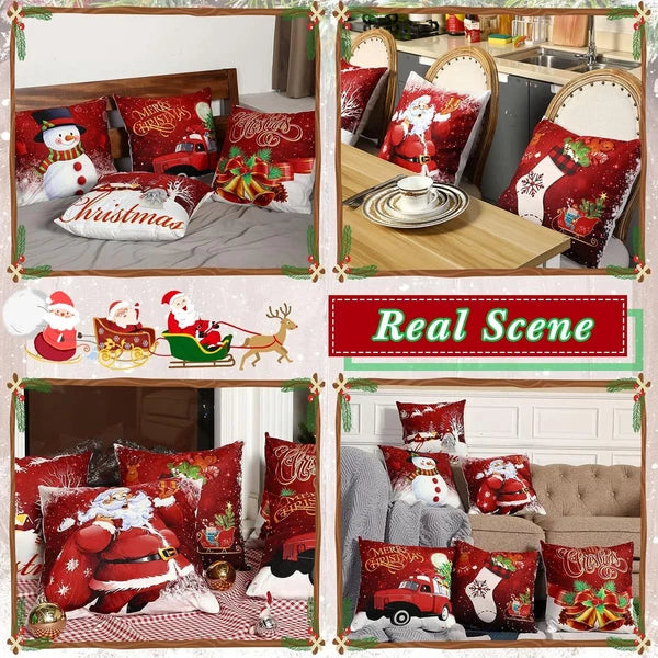 18"x18" Christmas Pillow Covers Cushion Covers Decoration Holiday Decor for Sofa
