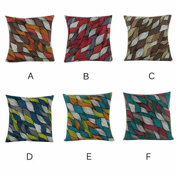 Decor Cushion Waist Cover Sofa Geometric Case Patterns Home Pillow